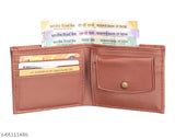Faux leather wallet for boys, solid pattern, 5 compartments, Made in India