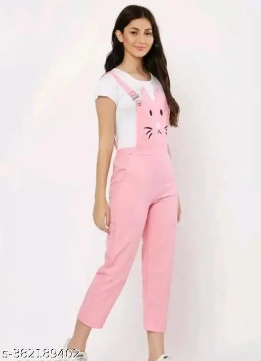 Black cotton blend printed Persian jumpsuit for women on model, featuring short sleeves and a shirt design