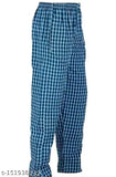 Cotton pajamas in blue checkered pattern, suitable for men or women, pack of 3