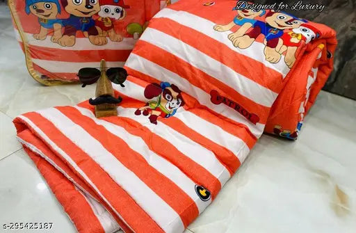 Blue car print reversible cotton comforter, soft & all-season use for kids (90x60 inches), ideal for bedrooms