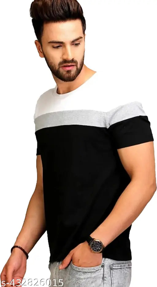 Indian cotton half sleeve men's t-shirt combo of 5, printed design, sizes S-XXL