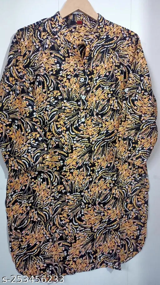 Black flower printed rayon nightsuit top with palazzos for women, vibrant design, soft and lightweight, machine washable