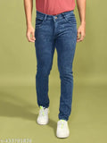Dark blue men's slim fit jeans