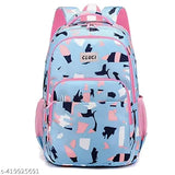 Canvas printed school bag for women & girls, ideal for laptop (16inch), 4 compartments, free size (L: 28cm, W: 12cm)