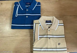 Striped cotton polo shirts (XL, XXL), pack of 2 for boys & men, classic stripe pattern