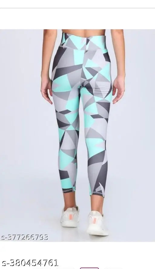 Colorblocked Lycra striped sports track pants for women's size 28-38", focusing on the product type, material, color, and size range