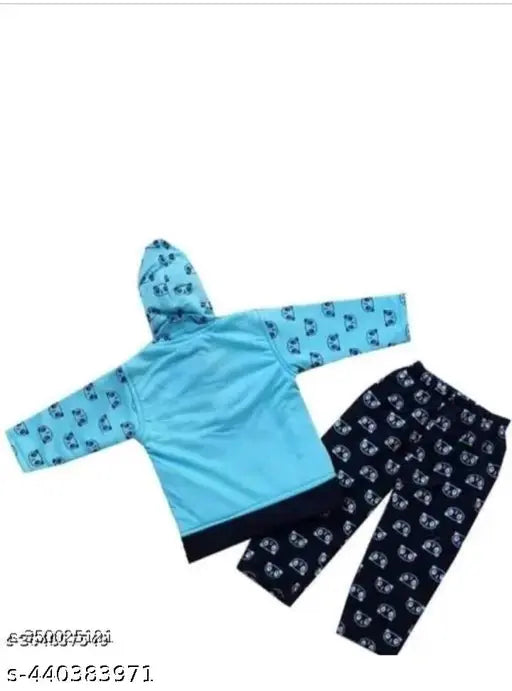 Stylish cotton printed baby jackets & pajamas in winter set, affordable for both boys and girls