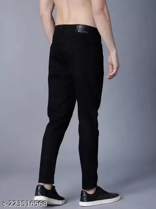 Black denim MARKVIEW Men's SkinnyFit jeans, comfortable fit for sizes 28, 30, or 32