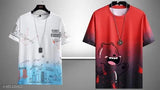 Printed polyester short-sleeve Saplmition t-shirt on hangar, featuring intricate design, available in sizes S-XL