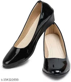 Patent leather women's/girls ankle-loop heels, solid styles in sizes IND-3 to IND-8