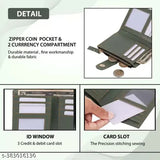 Black textured faux leather women's evening party card holder, 7 card slots, travel-friendly design