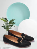 Synthetic ballerinas for women's partywear, slip-on style in various sizes (IND-3 to IND-9), Indian origin