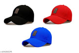 Blue black and red Ediko adjustable baseball cap. Solid pattern, free size, cotton fabric, unisex design. Ideal for dance performances, sports, and casual wear