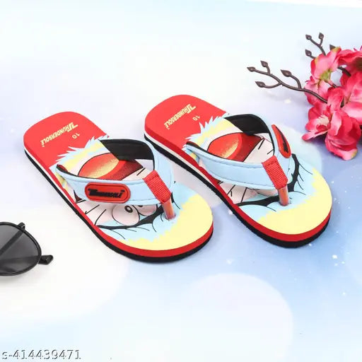 Kids summer printed EVA slippers with Doraemon cartoon characters, soft and comfortable for kids outdoors or indoors, water resistant