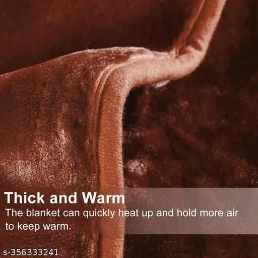 Evolife Premium super soft plush single bed Rajai comforter (58X87in), warm and lightweight acrylic mink-style blanket for winter. Thick yet lightweight, machine washable with polyester anti-wrinkle feature