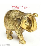 Golden decorative elephant statue, 250mm height
