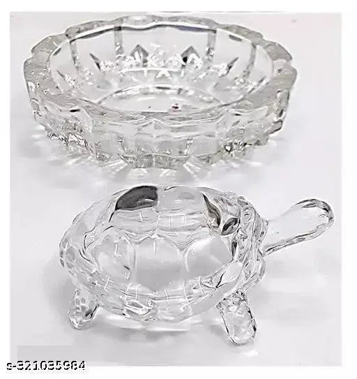 Crystal turtle showpiece, handcrafted in India for Feng Shui and Vastu, 11cm x 4cm x 3cm