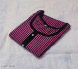 Pink wool check kutis for women