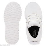 White rubber casual sneakers, lightweight, velcro closure