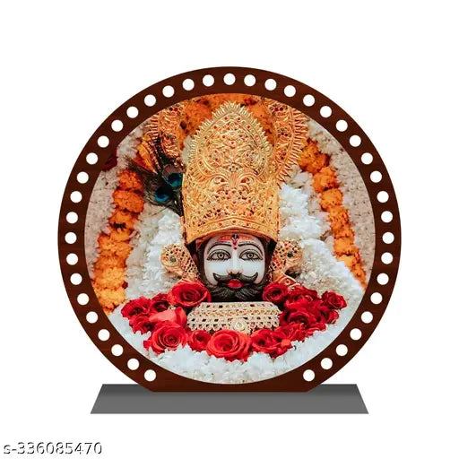 Multicolor acrylic Khatu Shyam Idol, perfect for car or home decor, religious gift item