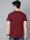 Maroon printed London Crew Super Soldier cotton T-shirt, short sleeves, organic material for men at gym