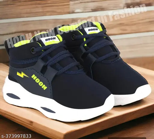 Children's athletic sneakers, blue with white soles