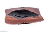 Pink velvet fabric, zip closure, small handbag