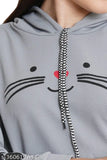 Printed polyester sweater for girls (10-16 years), trendy design with net pattern