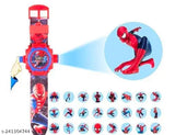 Spiderman themed digital watch for kids, trendy design with projector feature