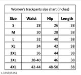 Black polycotton blend women's track pant combo pack with coordinated textured lining and soft inner fleece. Available in sizes 26-44 for comfortable fit. Ideal for yoga, gym, or casual wear. Indian origin