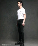 Black men's regular fit jeans