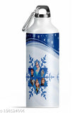 Multi-colored, leak-proof Chhaap Printed Aluminium Frozen Cartoon Sipper Water Bottle for Kids (600ml), suitable for gym, yoga, and on-the-go adults. Eco-friendly, reusable, and trendy design
