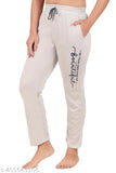 Women's white loungewear track pants with drawstring waistband, pack of 2