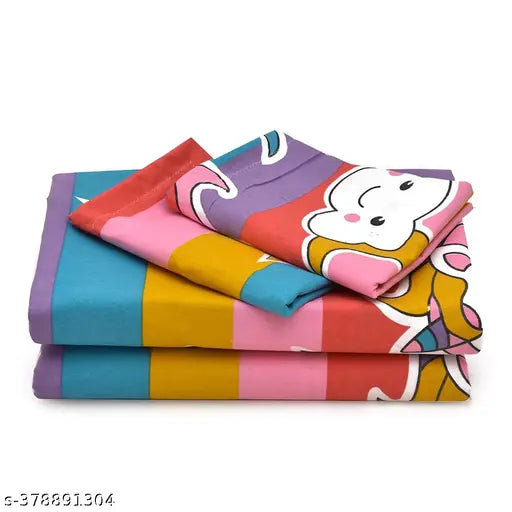 BEAUTIFUL GLACE COTTON DOUBLE BEDSHEET PACK OF 1 WITH 2 PILLOW COVERS