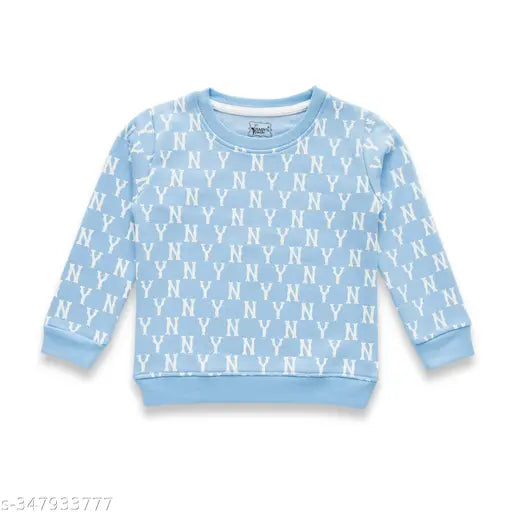 Unisex Casual Cotton Blue Sweatshirt