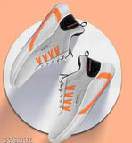 Orange, white, and black kids' lightweight sport running walking shoes