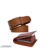 Trendy canvas men's wallet with card holder and free accessories pack - includes belt, earphones, sunglasses, and 5 pair socks (solid pattern)