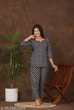 Rayon nightsuit set, best quality printed pyjamas for women, made in India