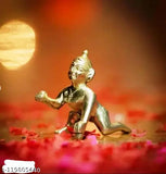 Banaras Pure Brass Laddu Gopal Idol, 10cm tall Krishna figure for home decor, Indian craftsmanship