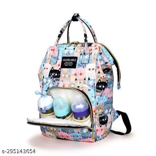 Polyester net Lil Sprouts Baby On Board Series bag with bottle organizer & pocket diaper bag, stylish and waterproof design for baby essentials, free size