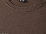 Brown cotton crew-neck T-shirt womens girls