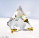 Crystal Products Vastu/Feng Shui pyramid, 5cm x 5cm x 5cm, enhances positive energy & good luck, ideal for home/office/study