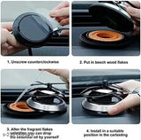 Alloy solar helicopter car air freshener, red aromatherapy decor accessory for cars and motorcycles