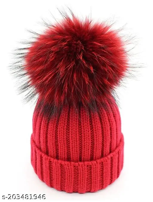 1To Finity Autumn and Winter New Style Plus Velvet Mixed Color Curling Big Fur Ball Fashion Warm Ladies Hat