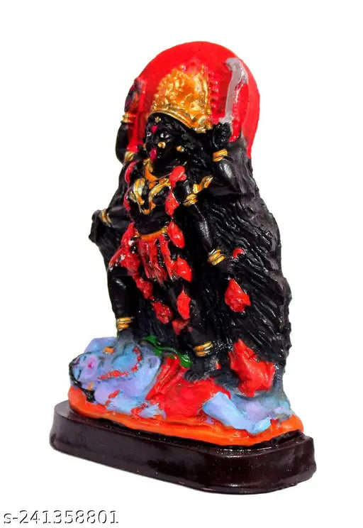 12cm resin Goddess Kali Statue, decorative spiritual showpiece for Vastu and Puja, Indian origin