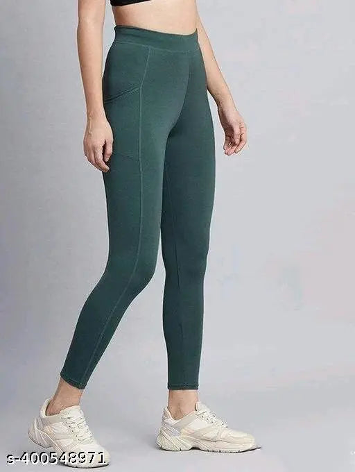 Solid Lycra gym jeggings by A.S.jeggings - stylish workout wear for women
