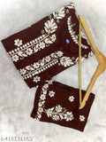 Embroidered rayon Chickankari Kurta and Palazzos set, traditional Indian bottomwear with three-quarter sleeves