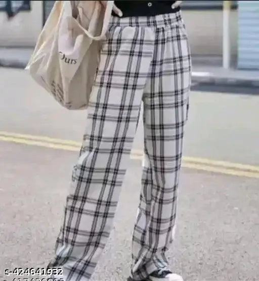 Checkered white and black pajama set