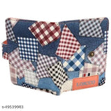 Faux leather/leatherette, two-fold wallet bag, solid net color, handcrafted for everyday organization