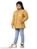 Yellow padded coat, zip closure